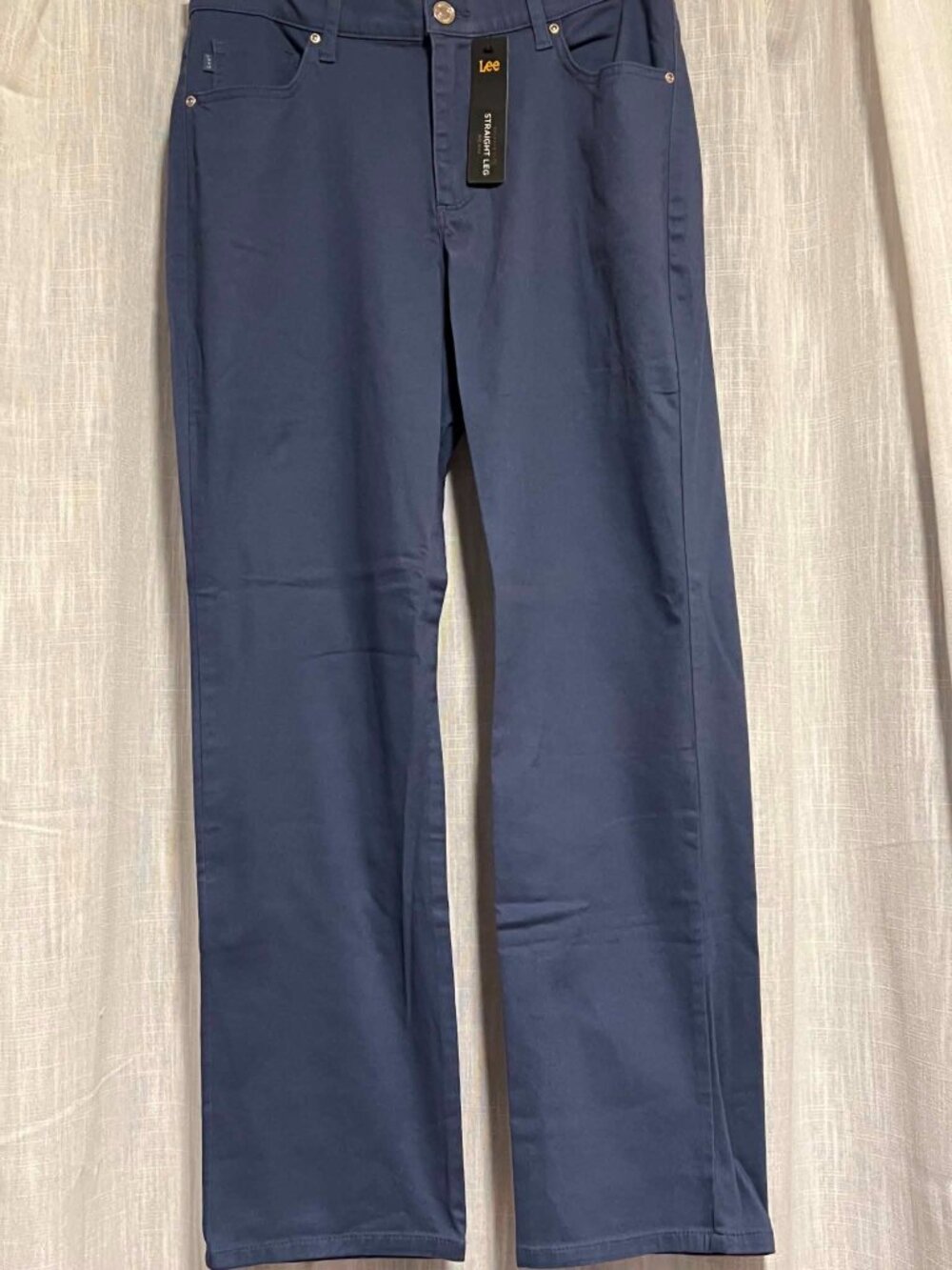 NWT Lee Relaxed Fit Straight Leg Mid Rise Pants Imperial Blue Size 10